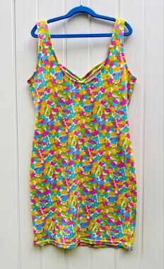 Authentic early 1990s vintage bodycon mini dress from Casino. Sz. L